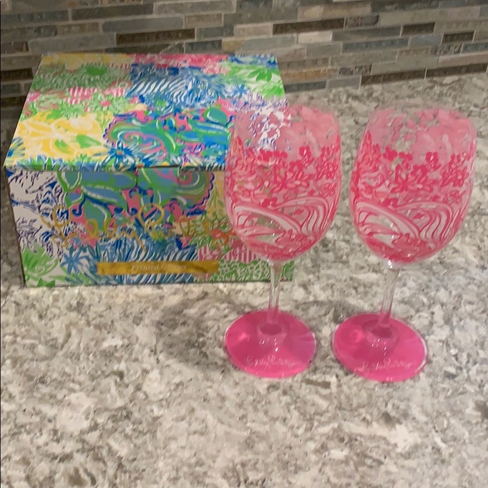 Lilly Pulitzer Wine Glasses